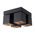 D'Lite Luce da soffitto Kubo Aluminium Nero | IP20 - Adatto per 4x GU10