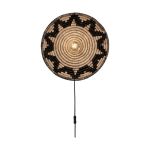 Good&Mojo Luce Da Parete Andros Nero/Natural | Adatto per 1x E27 