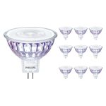 Confezione Multipack 10x Philips Master Value LED Faretti GU5.3 MR16 7.5W 630lm 36D - 930 Luce Calda | Miglior resa cromatica - Dimmerabile - Sostitutiva 50W