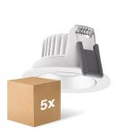 Confezione Multipack 5x Ledvance LED  SPOT ADJUST Aluminium  8W 680lm 36D - 930 Luce Calda -  | Ritaglio 68mm - IP20 - Miglior Resa Cromatica -  Dimmerabile