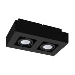 Eglo Soffitto Faretti Mendoza Acciaio Nero 9.4W 690lm - 830 Luce Calda -  | Dimmerabile - Adatto per GU10