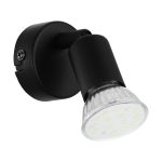 Eglo Luce Da Parete Buzz-LED Acciaio Nero 2.8W 250lm - 830 Luce Calda -  | IP20 - Incl. 1x GU10