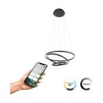 Eglo Luce Pendente Lobinero-Z Aluminium Acciaio Nero 40W 6100lm - 830-865 Regolabile Bianca | IP20 - Zigbee Dimmerabile