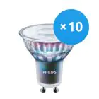 Confezione Multipack 10x Philips MASTER LED Faretti ExpertColor GU10 PAR16 3.9W 280lm 25D - 930 Luce Calda | Miglior resa cromatica - Dimmerabile - Sostitutiva 35W