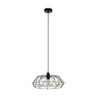 Eglo Luce Pendente Carlton 2 Acciaio Nero | IP20 - Adatto per 1x E27 