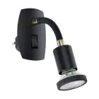Eglo Luce Da Parete Parrini Lamp con Presa Nero 4.5W 345lm - 830 Luce Calda -  | IP20 - Incl. 1x GU10